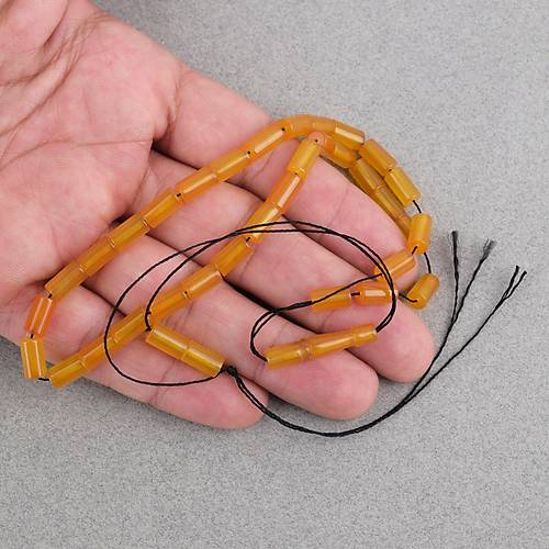 S�kma Kehribar Bilek Boy Kesme Kesim 5x9mm Tesbih-Bal Sar�s�