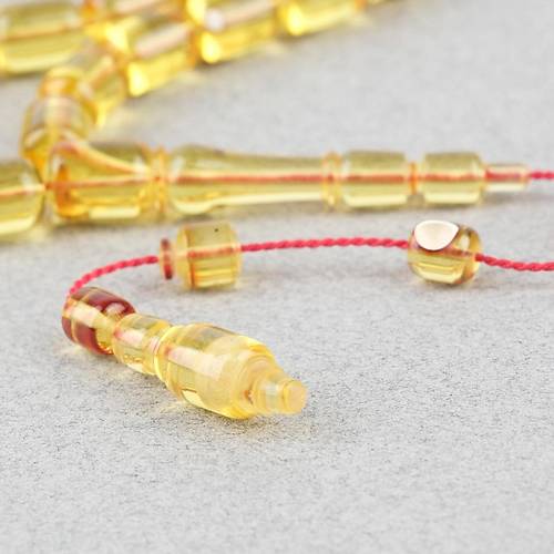 Ate Kehribar Eski Alman Oyun Zar Objeden Kapsl Kesim 6.5x9.5mm Tesbih
