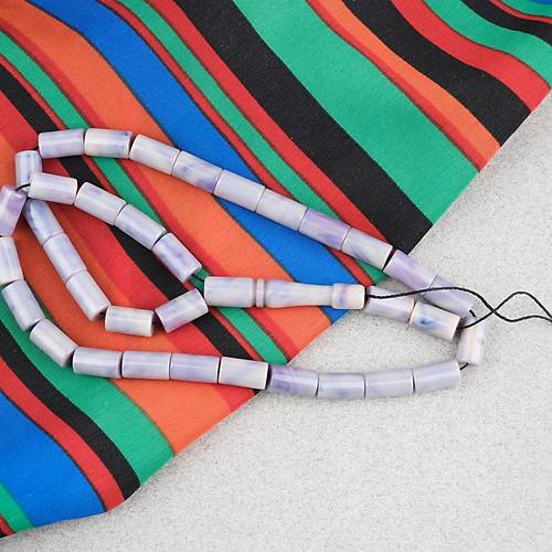S�kma Kehribar Kesme Kesim 6x10mm Tesbih P�sk�ls�z A��k Mavi