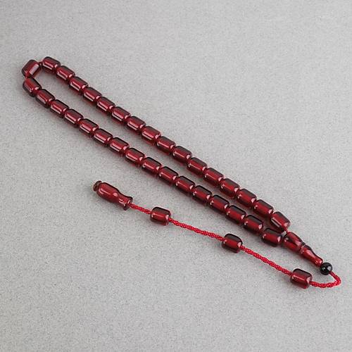 Ate� Kehribar Kaps�l Kesim 9x11mm Tesbih