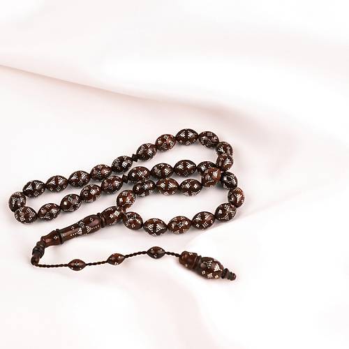 Kuka �ak�ml� Beyzi Kesim 8x11mm Tesbih