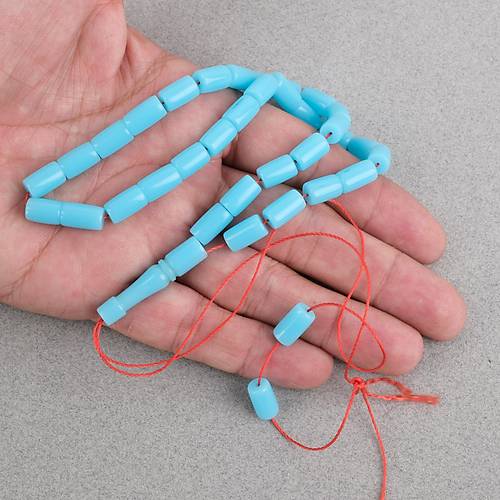 U�ak Cam� Kesme Kesim 7x10.5mm Tesbih - Turkuaz