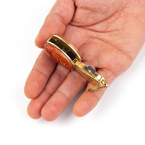 Gergedan Aac  Fosil-Aa Beyzi Kesim 11x15mm Tesbih akmak Yzek Seti