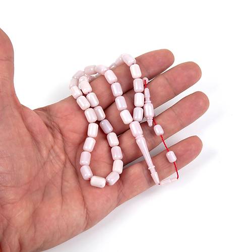 Katalin ubuk Kapsl Kesim 7x9.5mm Tesbih - Beyaz - brahim Atasever Usta i