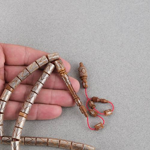 Kuka 925Ayar G�m�� �ak�ml� Kesme Kesim  8x11mm Tesbih