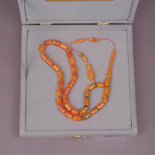 �brahim Atasever Usta ��i �mzal� Kanada Katalin U�lu Kesme Kesim 8x12.5mm Tesbih