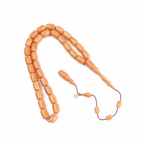 Katalin Dinlenmi� �ubuk Usta ��i �mzal� Kaps�l Kesim 8.5x12mm Tesbih -Sar�