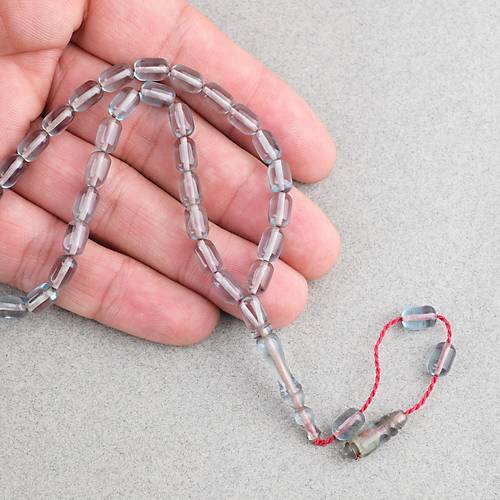 S�kma Kehribar Kaps�l Kesim Sistemli Bilek Boy 5x8mm Tesbih Su Ye�ili