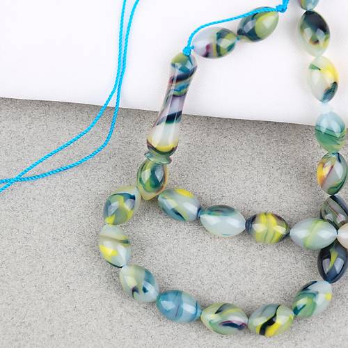 Arizona Katalin Beyzi Kesim 8x12mm Tesbih (P�sk�ls�z) - Ye�il