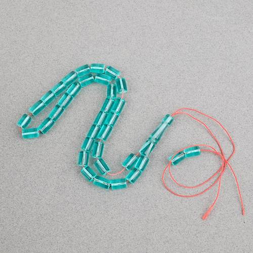 U�ak Cam� Kesme Kesim 7x10.5mm Tesbih - �effaf Ye�il