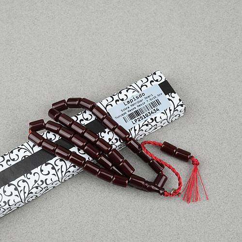 Omari S�kma Kehribar Yumu�ak Kesme Kesim Sistemli 7.5x10.5mm Tesbih