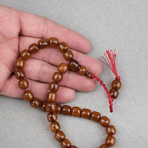 Omari S�kma Kehribar Kaps�l Kesim Oturtma �mameli Sistemli 8.5x9mm Tesbih