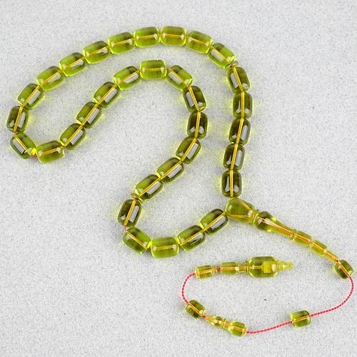 Alman Katalin Usta i Kapsl Kesim 8x11.5mm Tesbih -Ak Yeil