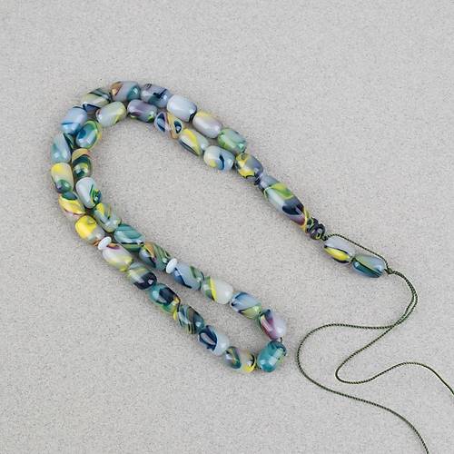 Arizona Katalin Kaps�l Kesim 8x12mm Tesbih (P�sk�ls�z) - Ye�il