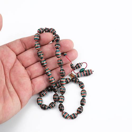 Kafur A�ac� Usta ��i �mzal� Yumurta Kesim 7x12mm Tesbih