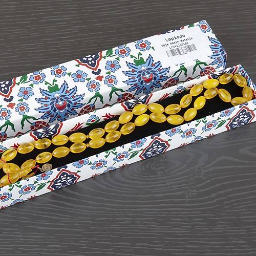 Eski Teker Obje Kadim Katalin Beyzi Kesim 8x10.5mm Tesbih- Sar brahim Yeilnacar Usta i