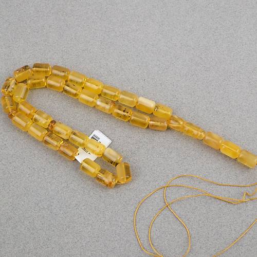 Kaya Damla Kehribar -Balt�k Kaps�l  Kesim 8.5x12mm Tesbih