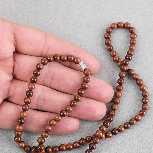 Kuka 5mm K�re Kolye 52cm/26cm - Kahverengi