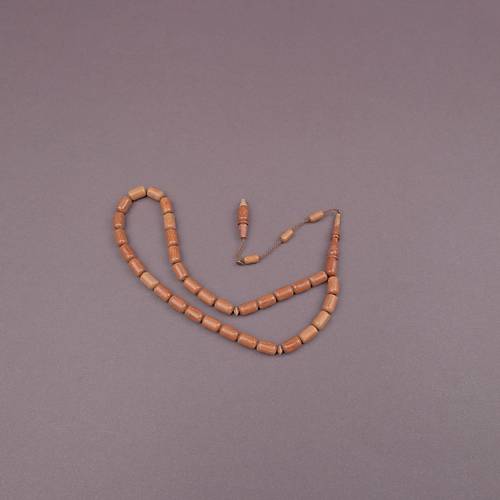 Pembe Fildi�i A�ac� Pink Ivory Kaps�l Kesim 7x11.5mm Tesbih Mehmet Erbabacan �mzal�