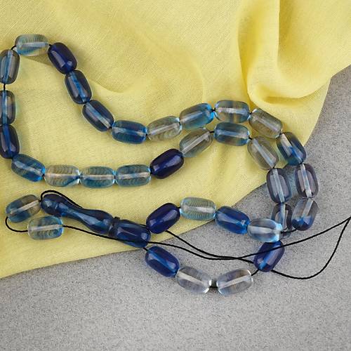 S�kma Kehribar Kaps�l Kesim 7x11mm Tesbih P�sk�ls�z