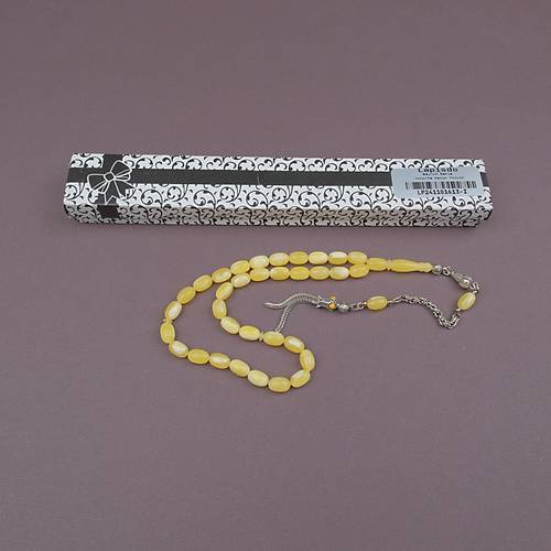 Beyrut Damla Alt�n Renk P�sk�l Yumurta Kesim 7x11mm Tesbih