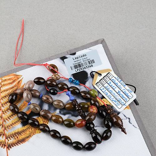 Katalin �ubuk Usta ��i �mzal� Yumurta Kesim 9x13mm Tesbih