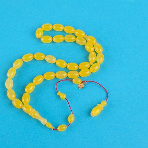 Katalin Beyzi Kesim 7.5x12mm Tesbih -Sar