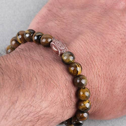 Kaplang�z� Alpaka p�sk�ll� K�re Kesim 8.5mm Tesbih ve Bileklik Seti