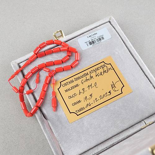 Katalin Mercan Benzetme Usta ��i Kesme Kesim 7x12mm Tesbih