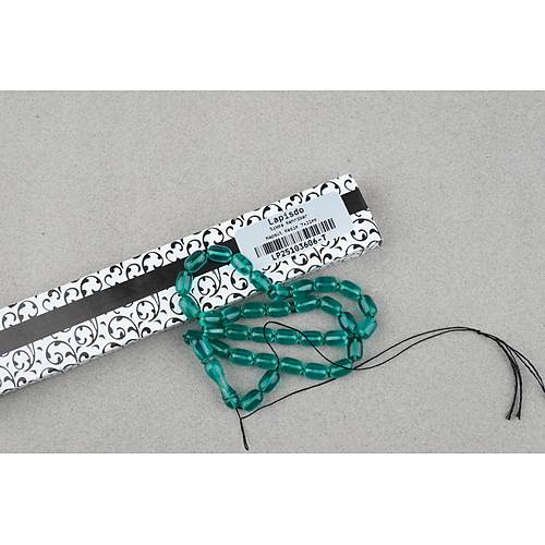 S�kma Kehribar Kaps�l Kesim 7x11mm Tesbih P�sk�ls�z Ye�il