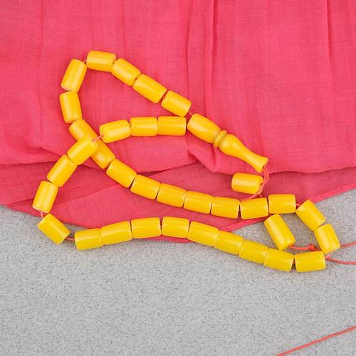 U�ak Cam� Kesme Kesim 7x10mm Tesbih P�sk�ls�z A��k Sar�