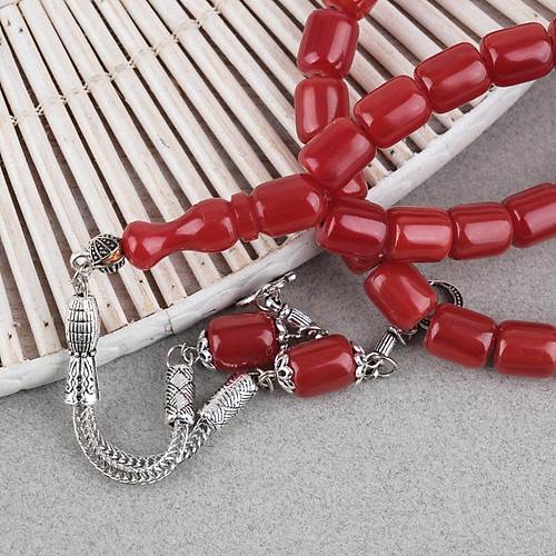 Katalin �ubuk Alpaka P�sk�ll� Kaps�l Kesim 9x10.5mm Tesbih -Nar �i�e�i