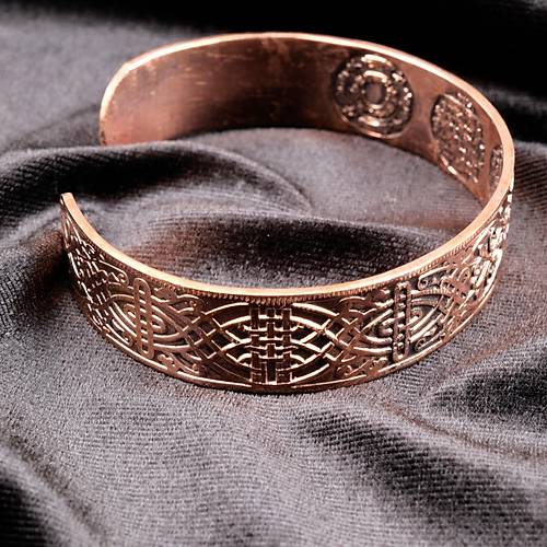 Saf Bak�r Bileklik I�i Grav�r Koruma Dual� Kad�n Erkek