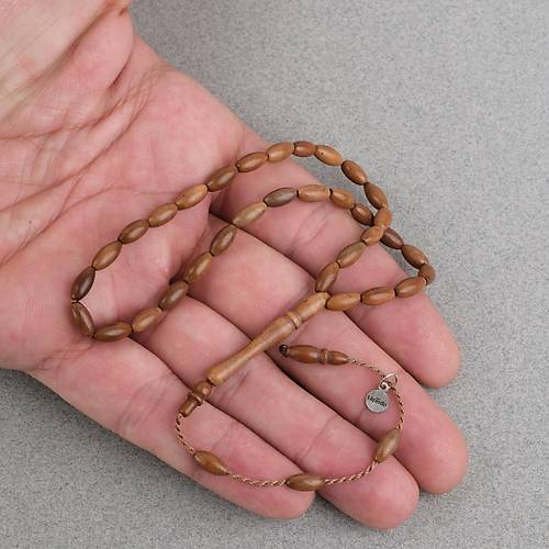 Kuka Ger�ek Do�al Lapisdo �mzal� Bilek Boy Arpa Kesim 4x8mm Tesbih