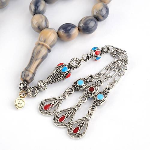 �ran Baga Alpaka Halep P�sk�l Beyzi Kesim 11x13mm Tesbih