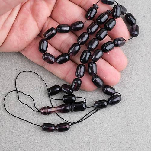 S�kma Kehribar Kaps�l Kesim 7x11mm Tesbih P�sk�ls�z