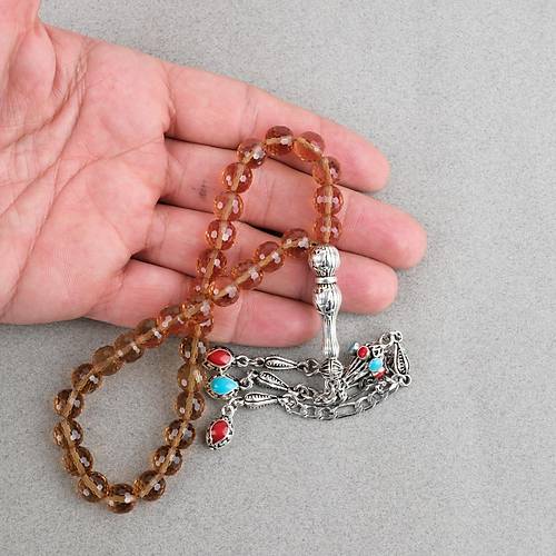 Zultanit Metal �mameli K�re Kesim 9mm Tesbih