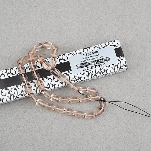 Ate� Kehribar Kaps�l Kesim 7x11mm Tesbih P�sk�ls�z �effaf