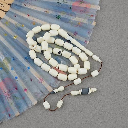 Bilardo Topu Obje Katalin Beyaz Kaps�l Kesim 8x11.5mm Tesbih