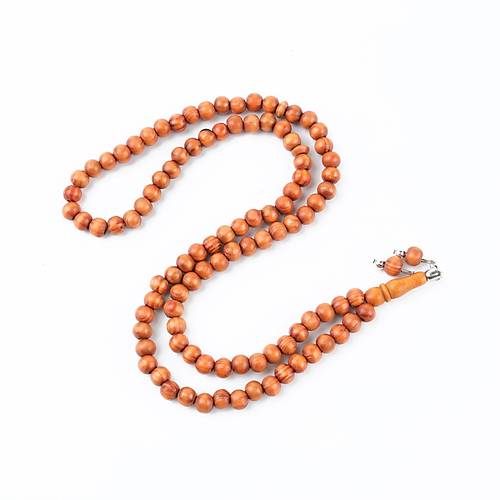 Meram Kavak 99luk K�re Kesim 7.5mm Namaz Tesbihi-Turuncu
