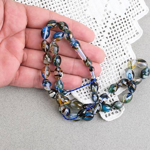 Arizona Katalin Sistemli Beyzi Kesim 8x12mm Tesbih