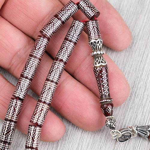 Kuka  925Ayar G�m�� �ak�m ve P�sk�l Kesme Kesim 6x10mm Tesbih