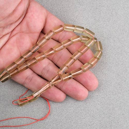 U�ak Cam� Kesme Kesim 7x10mm Tesbih P�sk�ls�z A��k Kahverengi