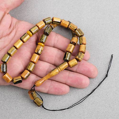 Galalit Sedefli Kaps�l Kesim 8x11mm Tesbih - P�sk�ls�z