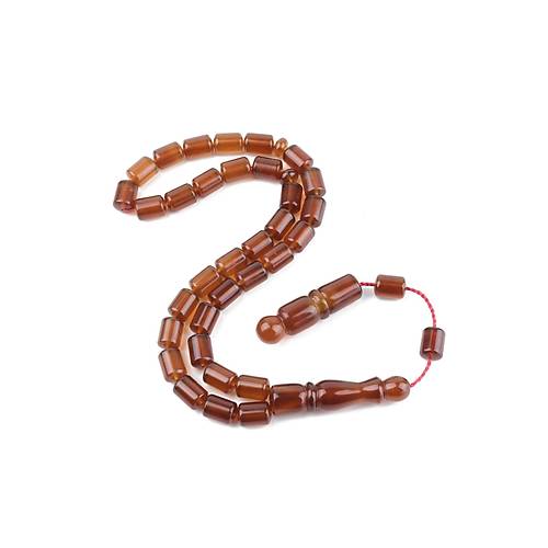 Sumatra Kaya Damla Kehribar Kapsl Kesim 9x13mm Tesbih