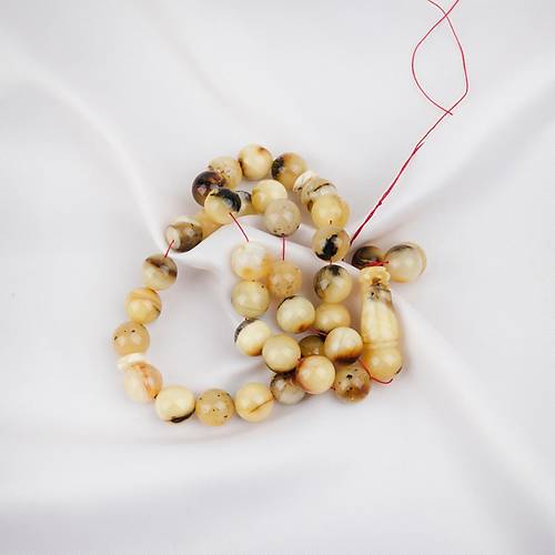 Damla Kehribar K�re Kesim 10.5mm Tesbih