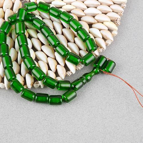 Ate� Kehribar Kaps�l Kesim 9x12mm Tesbih - �effaf Ye�il P�sk�ls�z