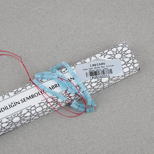 U�ak Cam� Kesme Kesim 4x8mm Tesbih -Turkuaz