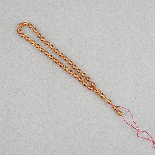 S�kma Kehribar Beyzi Kesim Bilek Boy 5x8mm Tesbih P�sk�ls�z Sar�