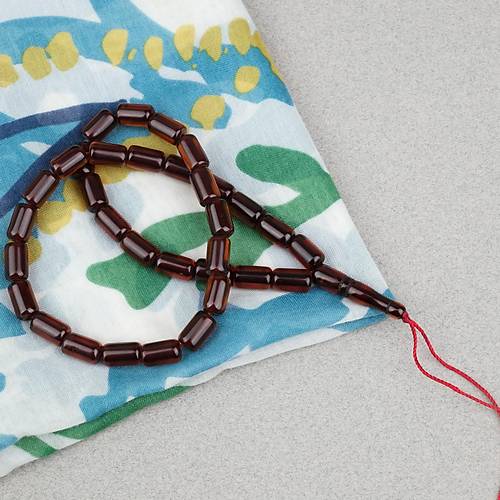 Ate� Kehribar Kaps�l Kesim 7x12mm- Koyu Karamel P�sk�ls�z